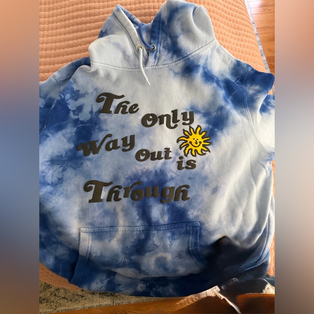 Altru Tie-Dye Hoodie “We Tripped Hoodie” “The Only Way Out Is Through” Sz Medium